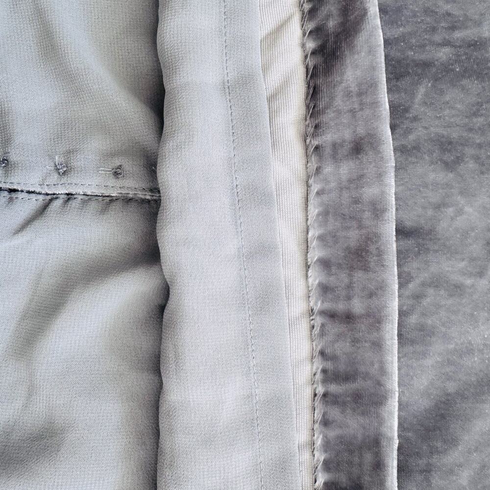Madewell Velvet Button Down Cami Tank Top Sz 10 Grey Blue Classic Preppy - Picture 6 of 9